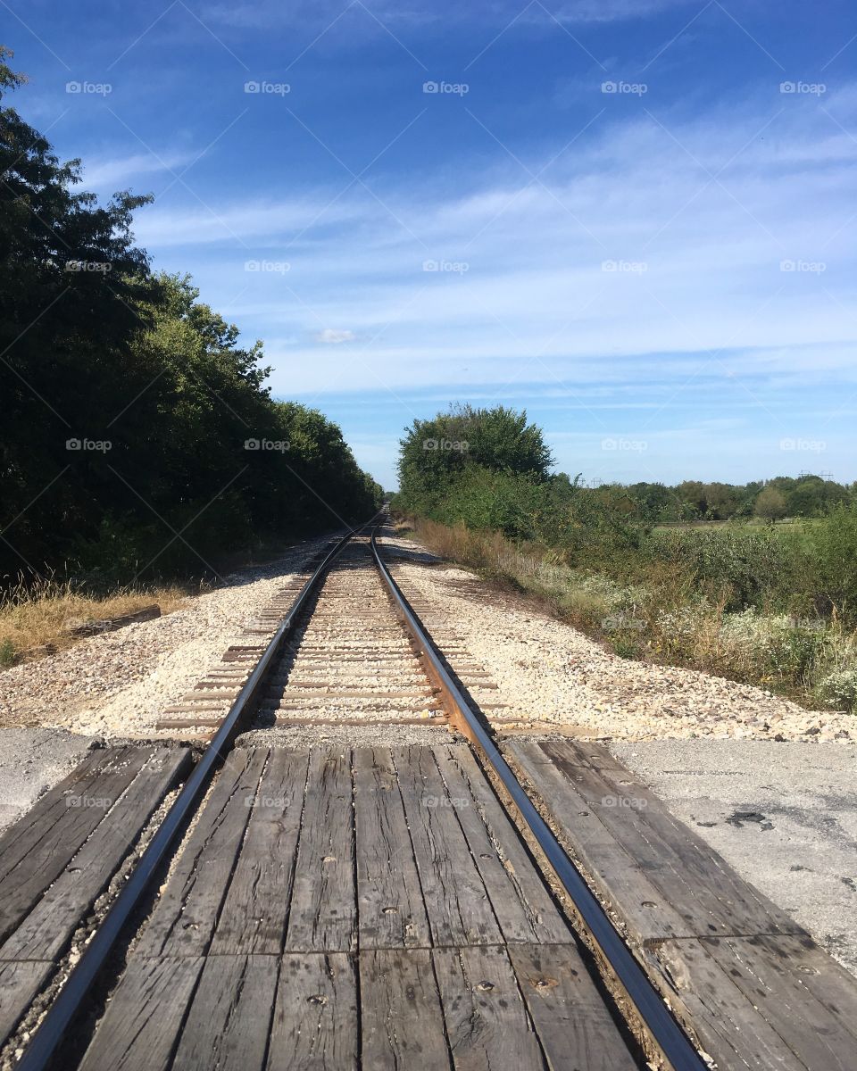 A clear summer day on the railroad.