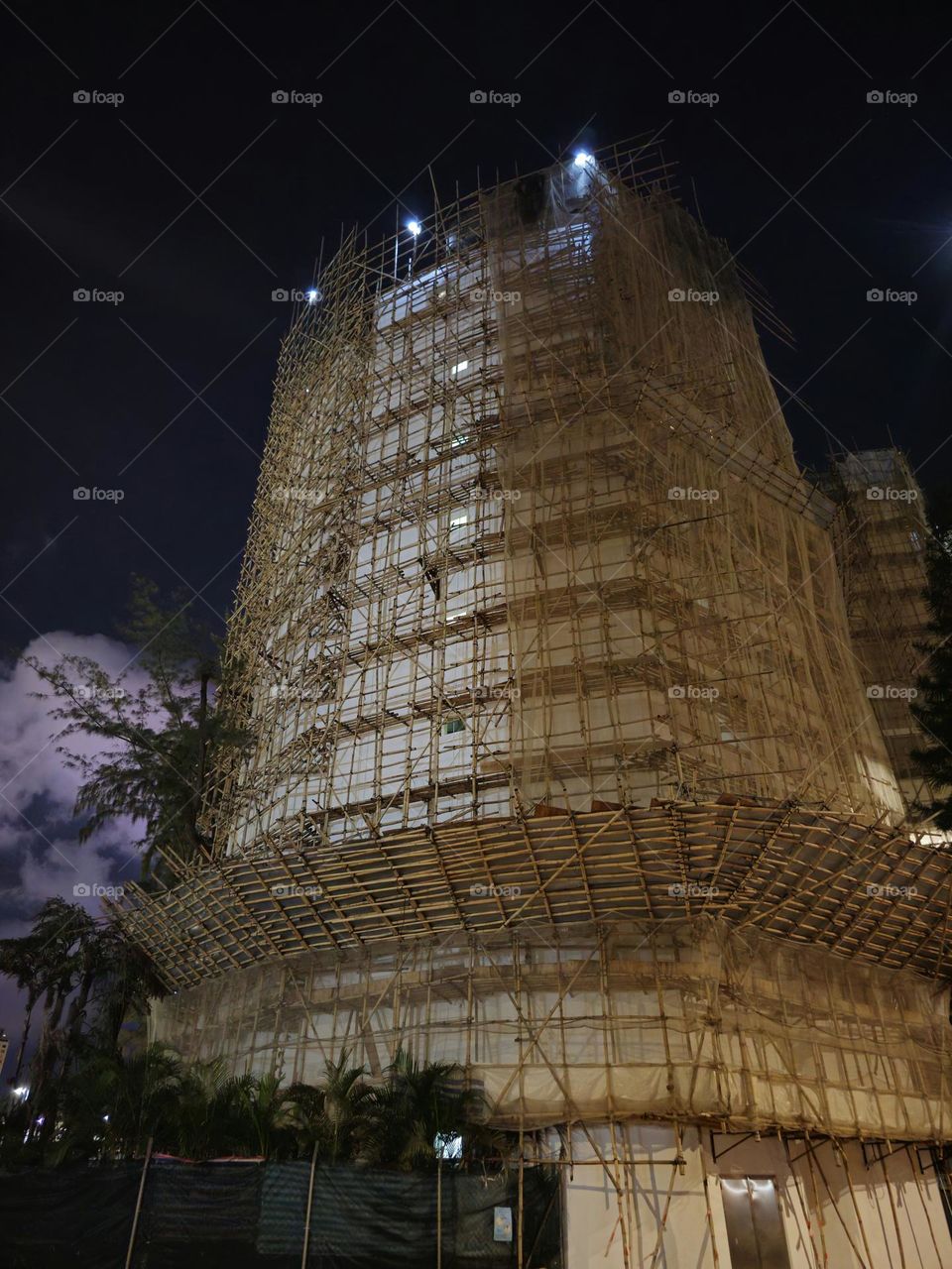 Bamboo scaffolding