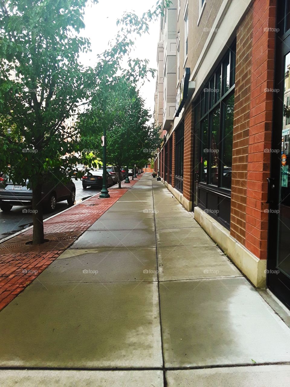 Shopping district after the rain