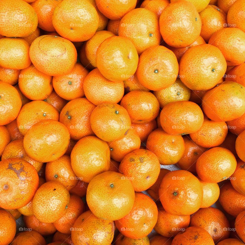 Fresh orange in the supermarket 