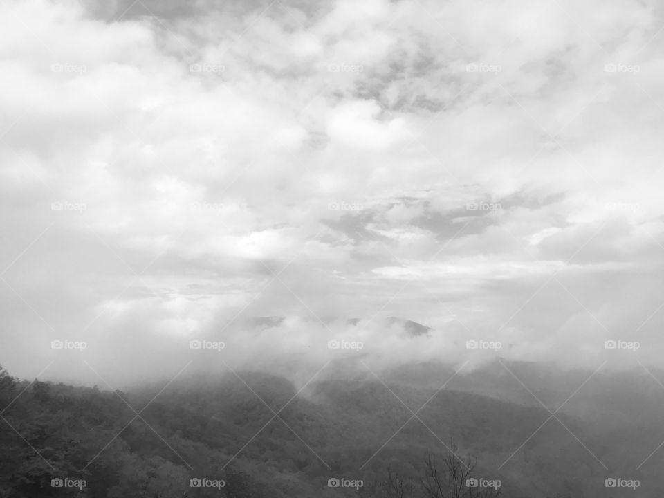 Smoky mountains black and white