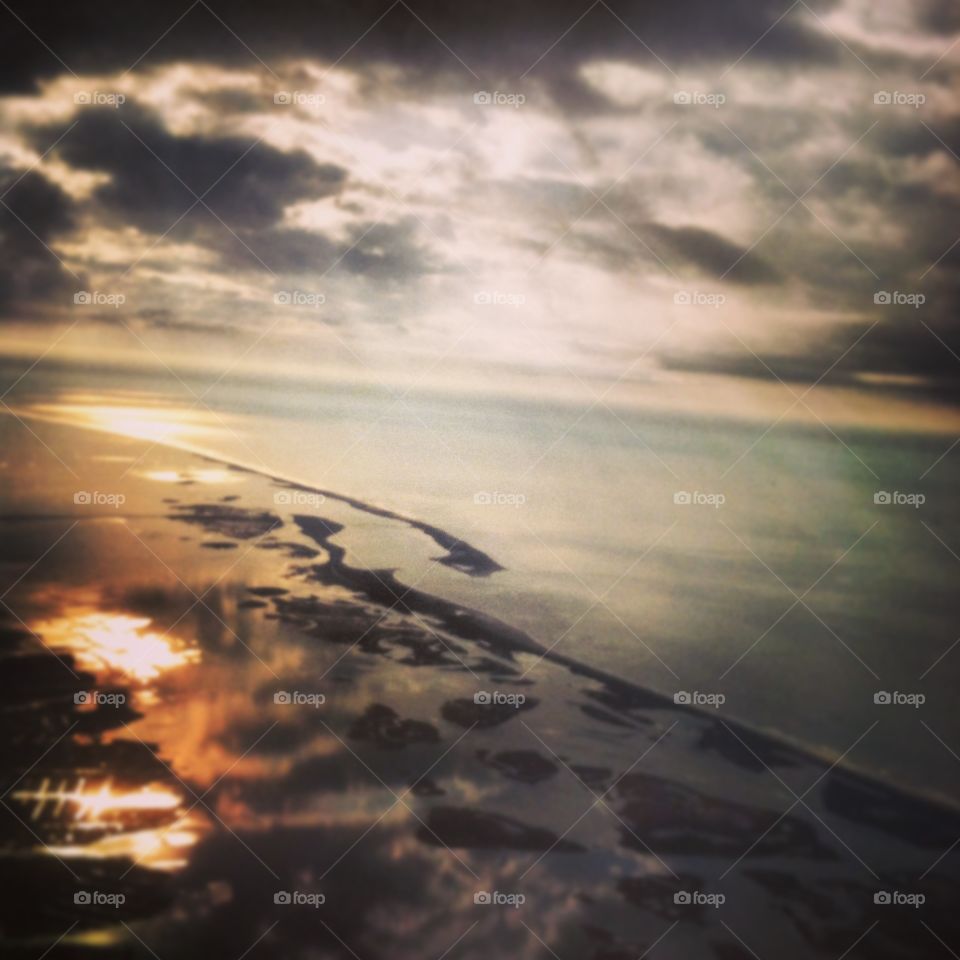 Barrier islands from plane 