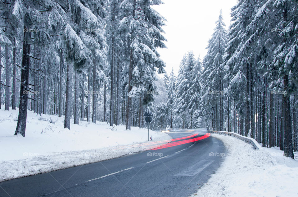 Snowy hill road