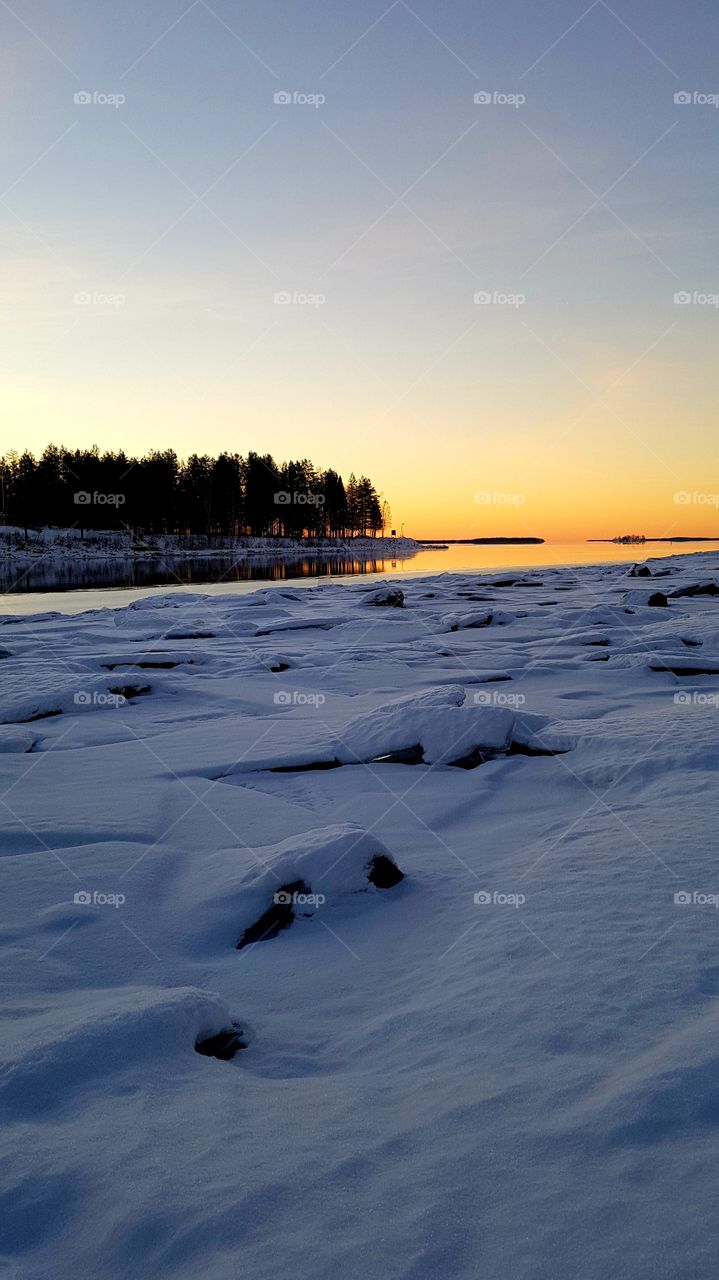 december morning in Luleå archipelago