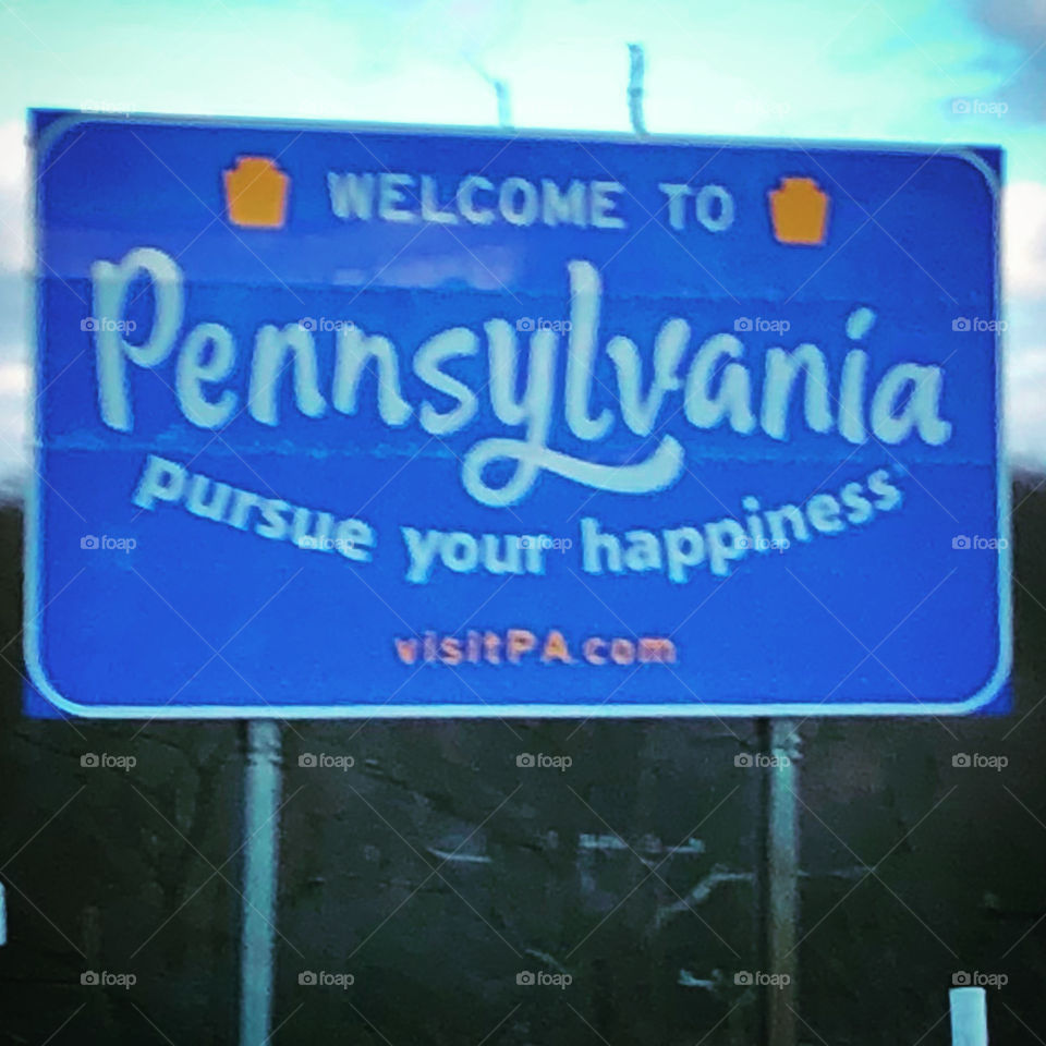 Pennsylvania State Sign