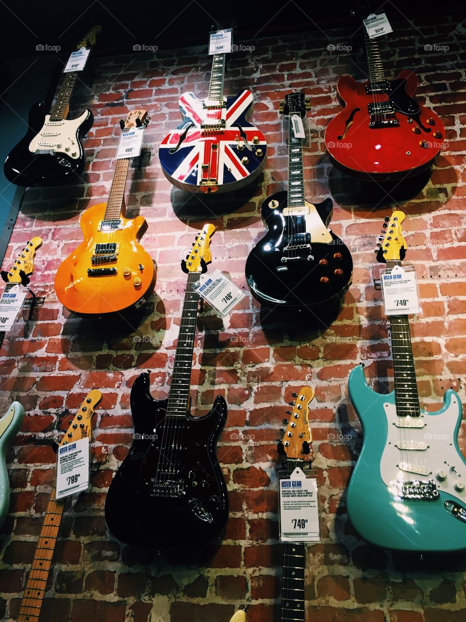 Guitar wall.