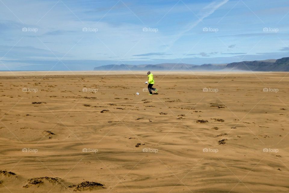 A windy day at the beach Rauðisandur
