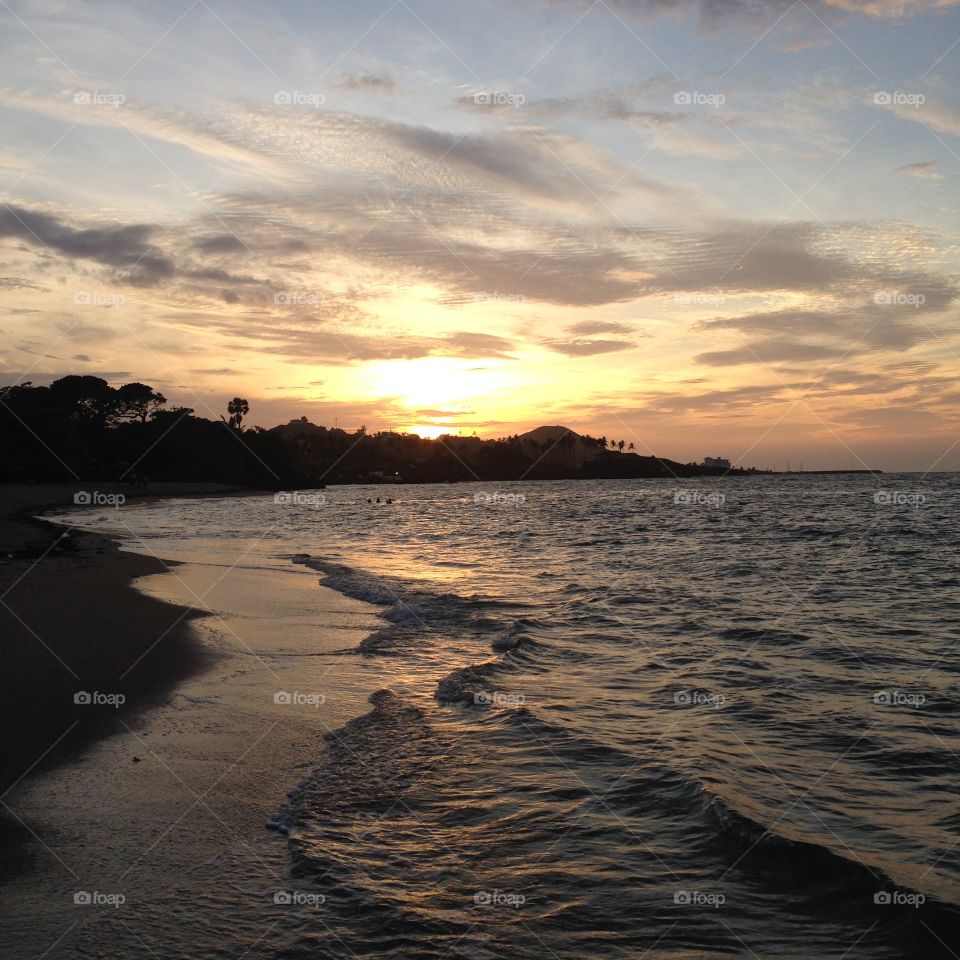 Sunset, Water, Beach, Dawn, Ocean