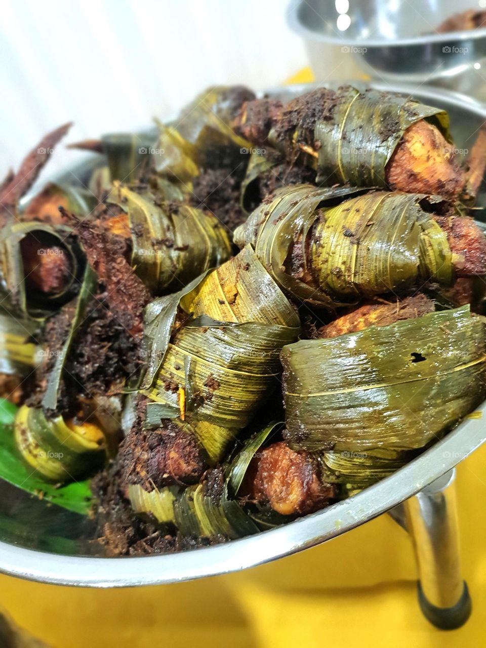 Pandan Chicken (Chicken wrapped in Pandan leaves)