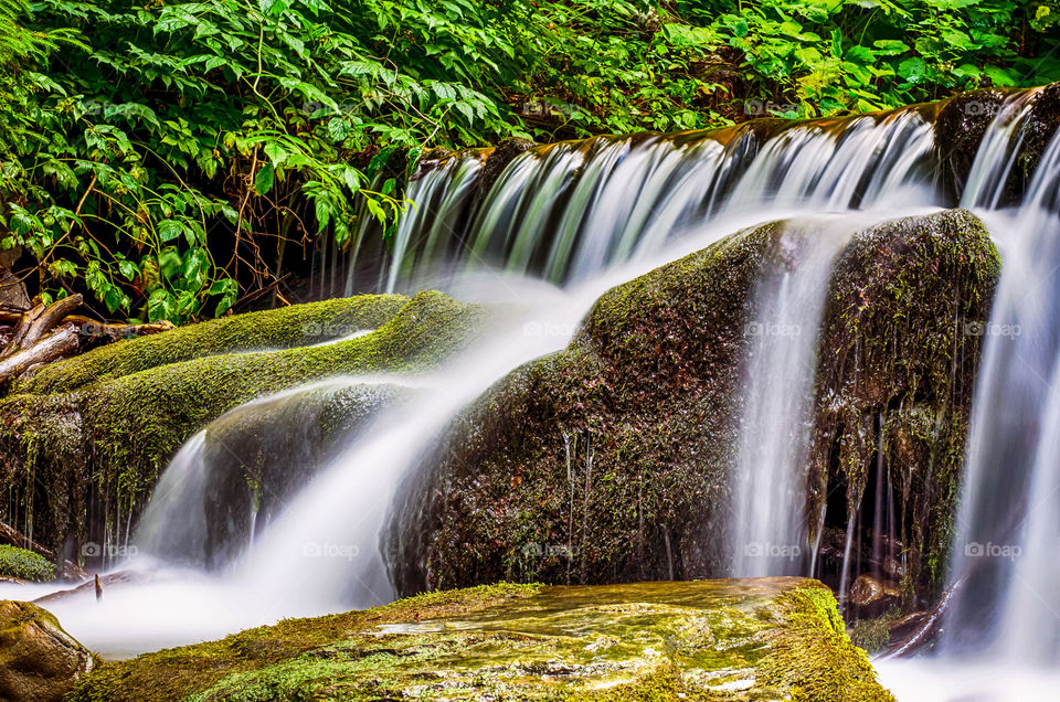 Shypit waterfall in the Carpathian mountains