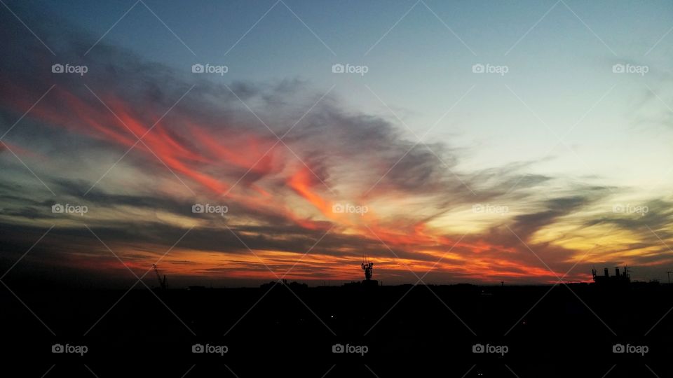 Sunset, No Person, Sky, Evening, Landscape