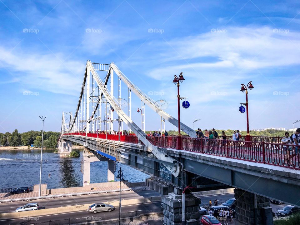 The pedestrian (park) bridge, Kiev 