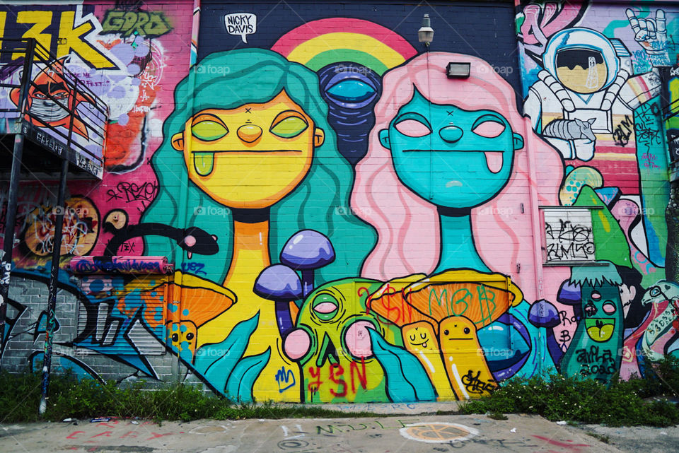 Houston graffiti wall