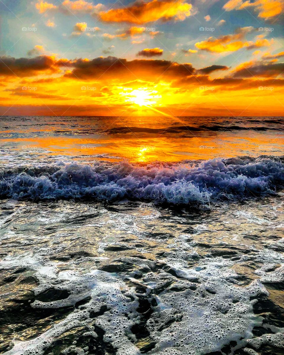 Sunset on Moonlight Beach Encinitas California 