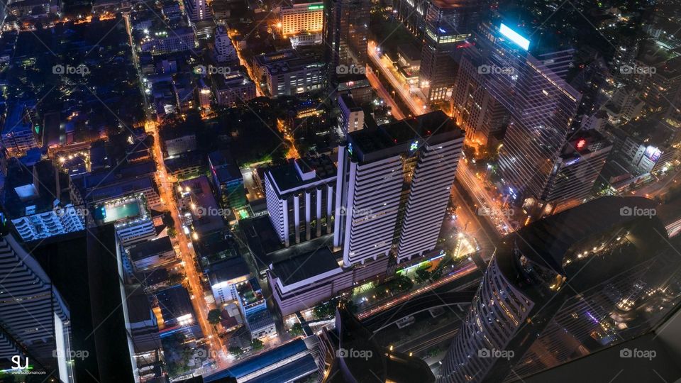 City Lights.

From the top (78th floor) of King Power Mahanakhon; the tallest building in Thailand.