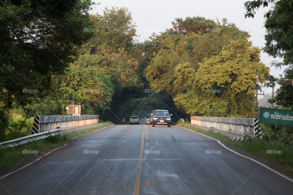 Bridge road in local city Thailand 