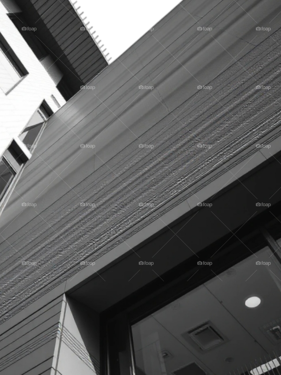 A view of building  with modern architecture