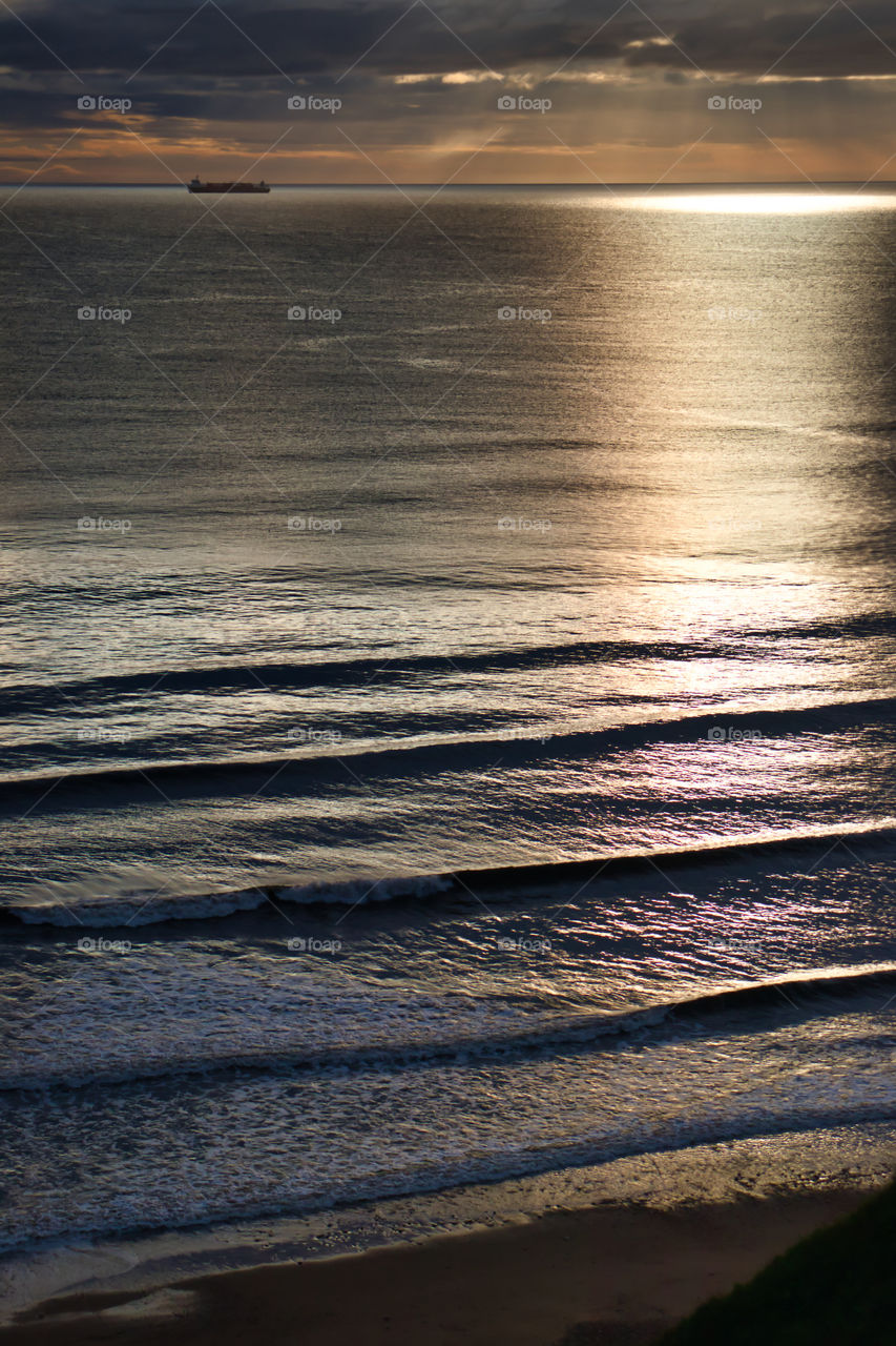 Tanker in the morning sun