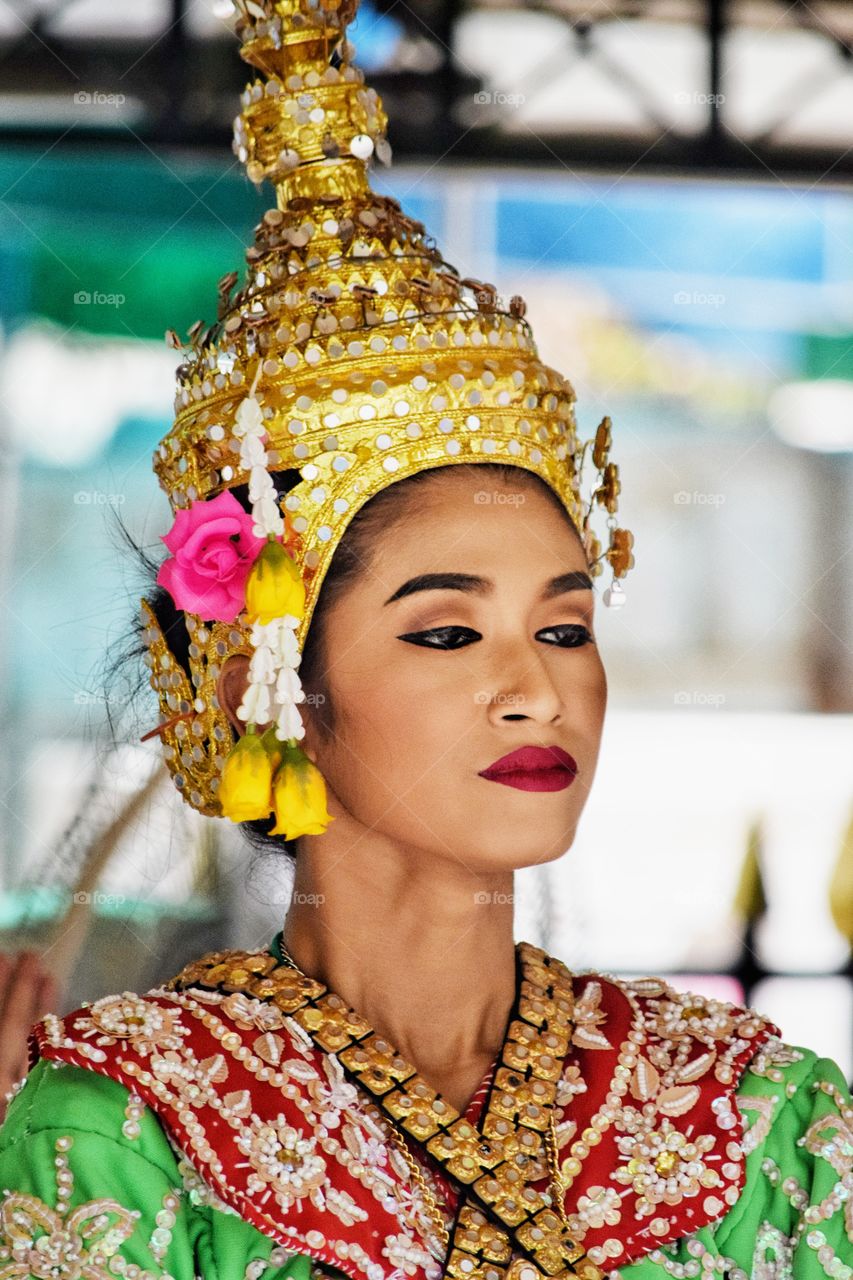Discover Thailand...Temple Dancer at Erawan Shrine in Bangkok