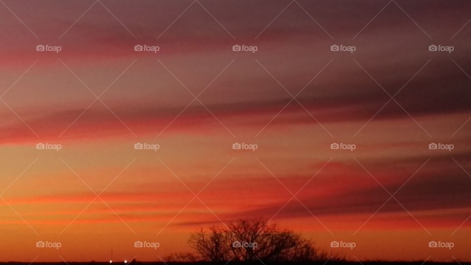 Feb Sunset Kiowa Tx
