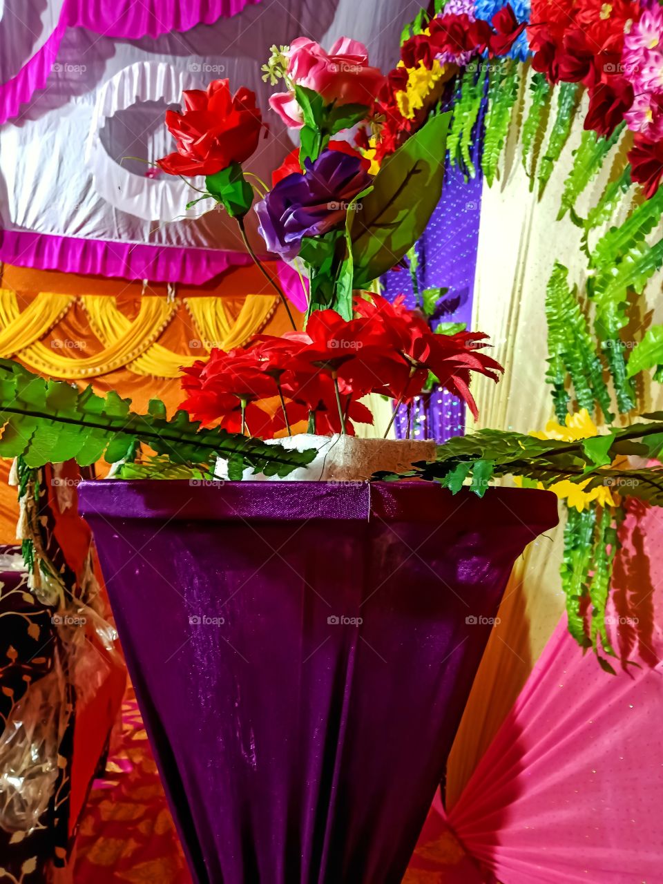 Beautiful flower pot image in marriage ceremony india