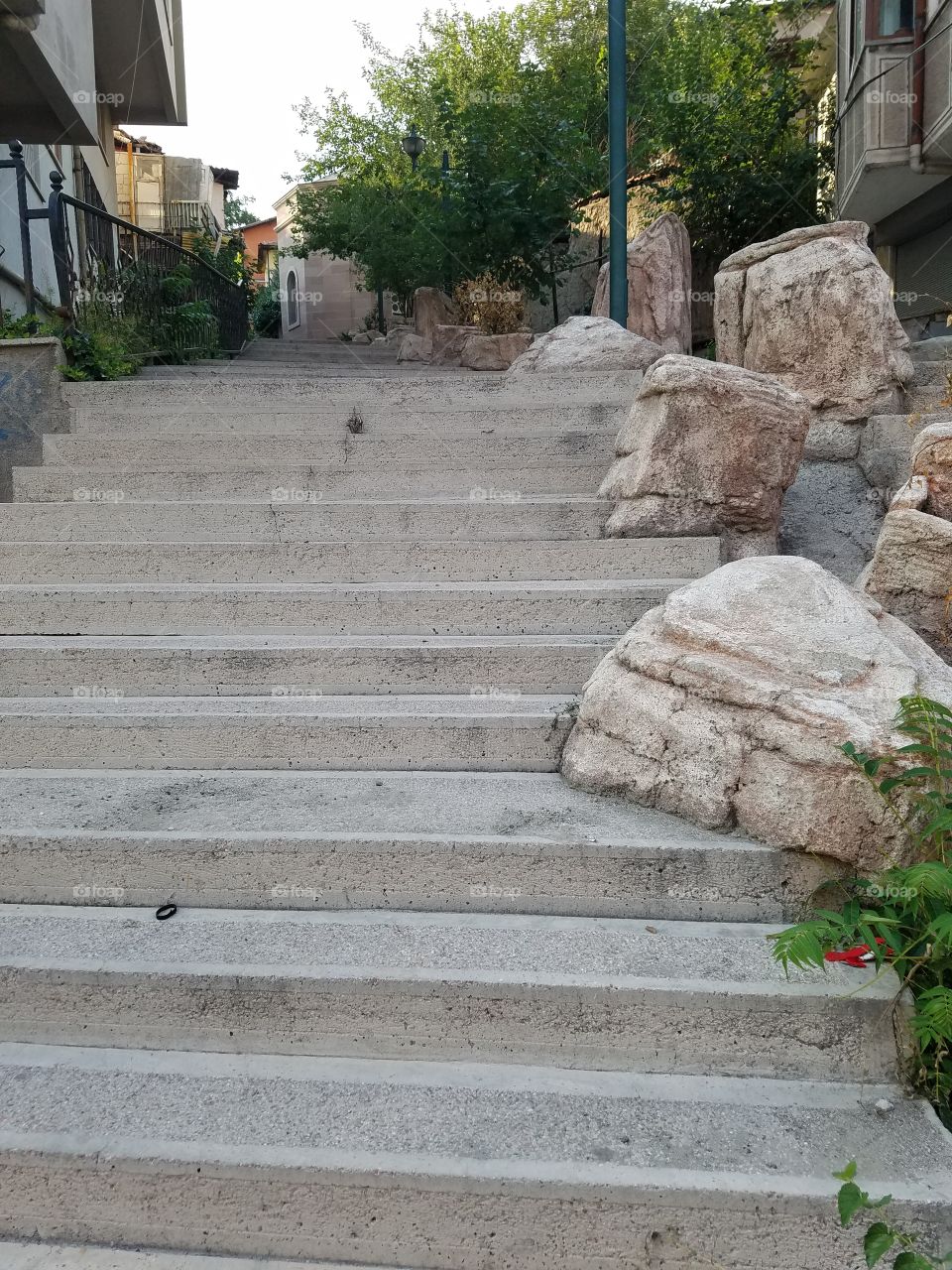 Ankara Turkey neighborhood, steps , walkway