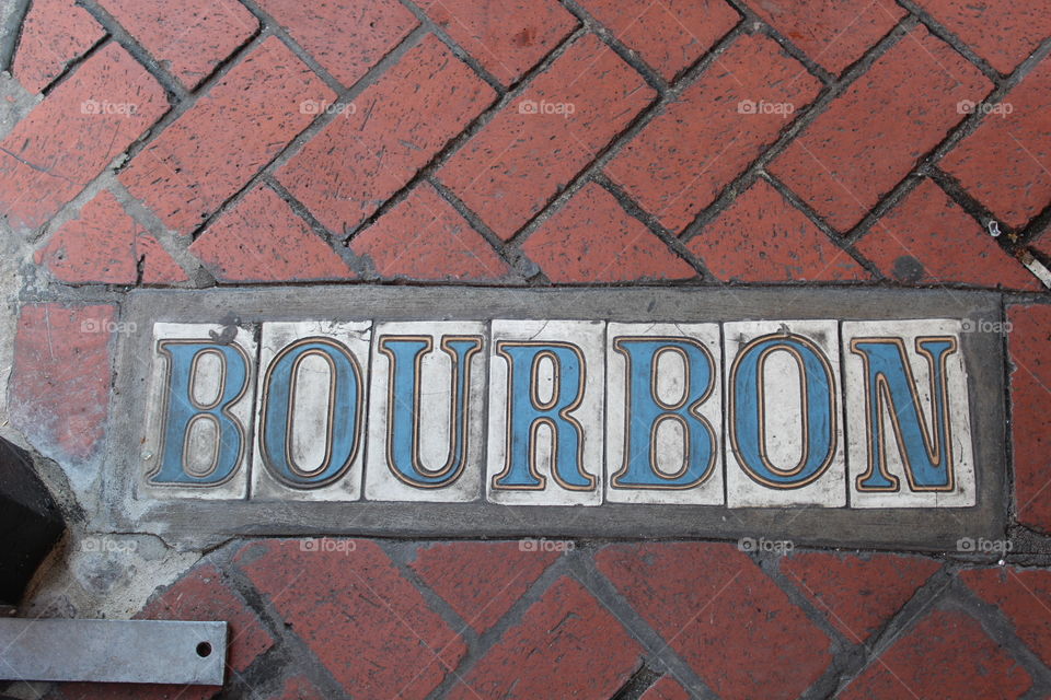Bourbon street tile inlay 
