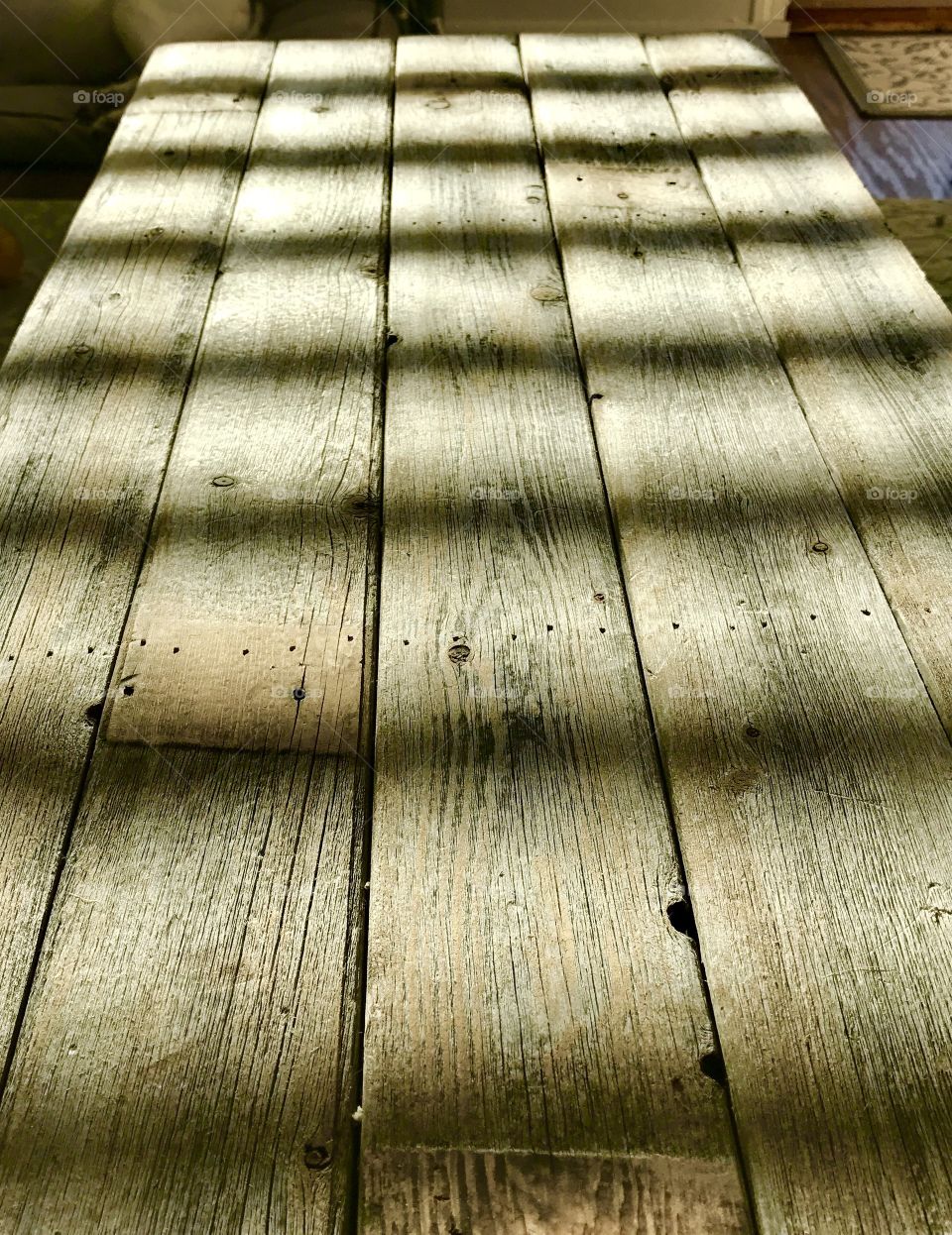 Wood Table with Shadows