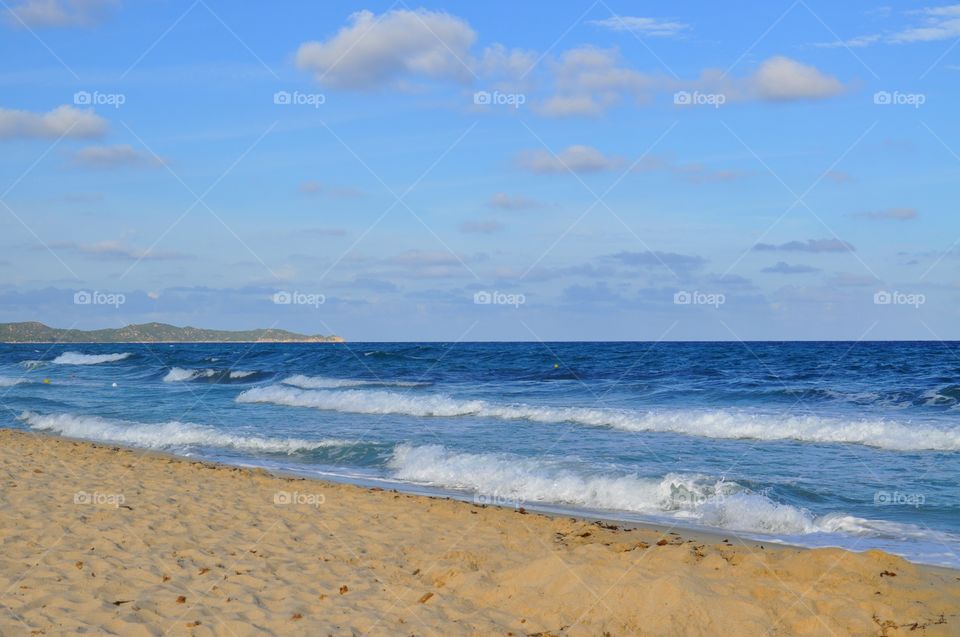 Mediterranean sea on Sardinia island