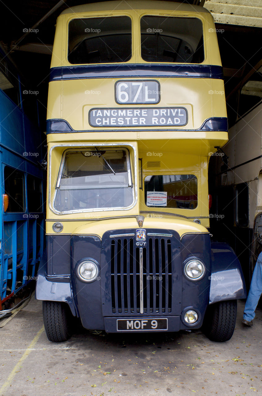 Garage. Bus garage