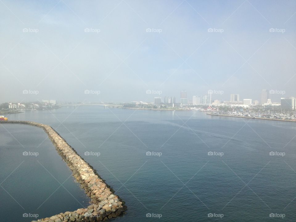 Foggy harbor