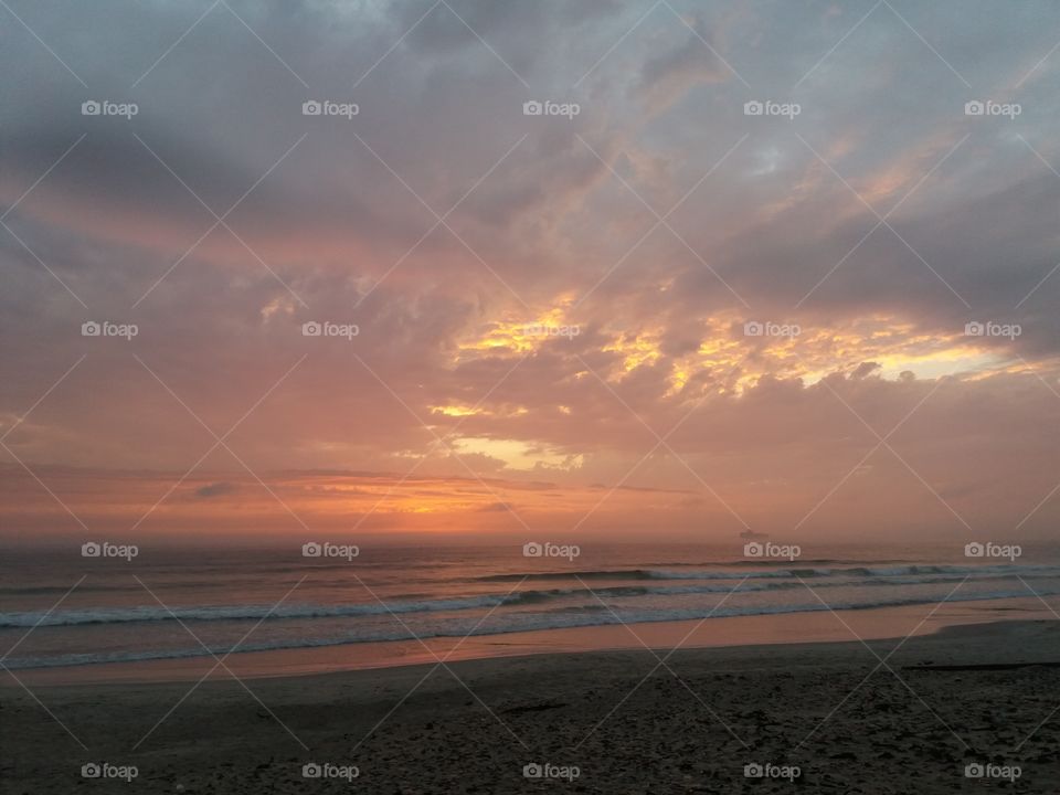 Overcast day equals beautiful sunset