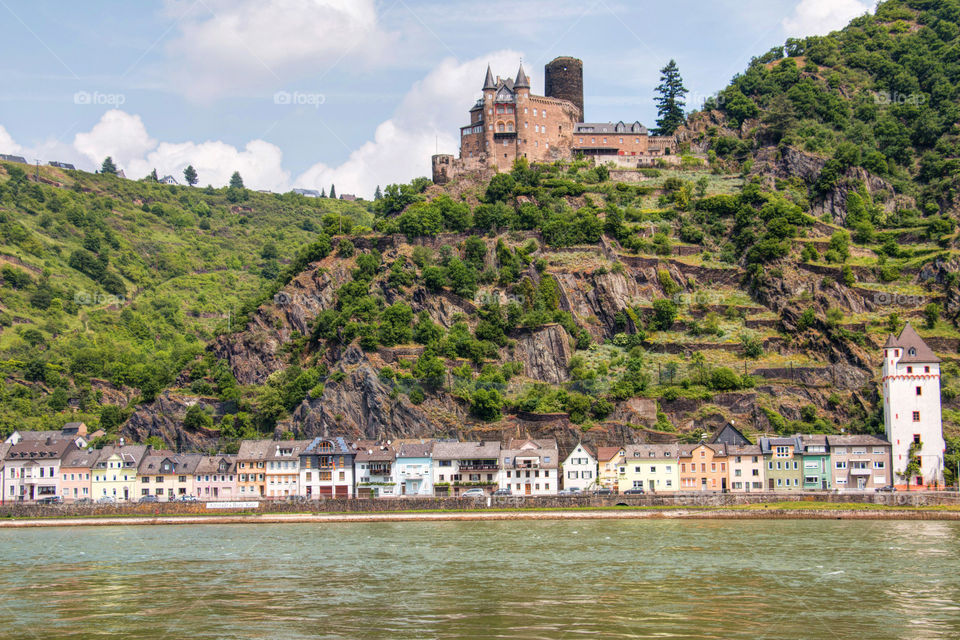 Burg Katz and River Rhine, Germany
