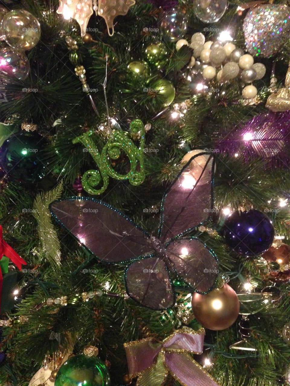 Illuminated Joy. Section on my Christmas Tree. 