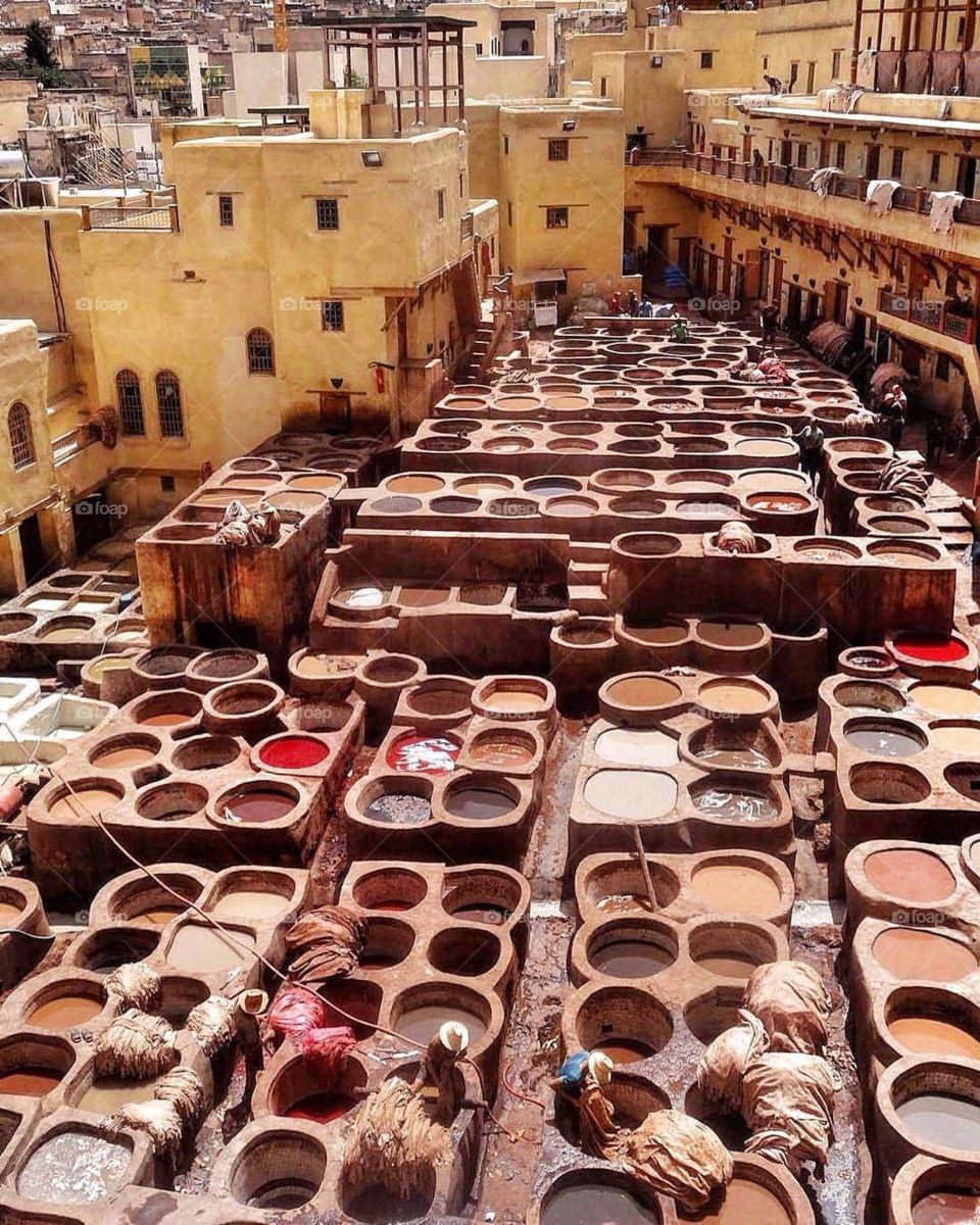 Leather factory in Fez