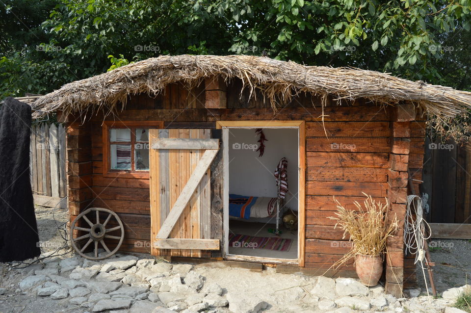 old Russian hut