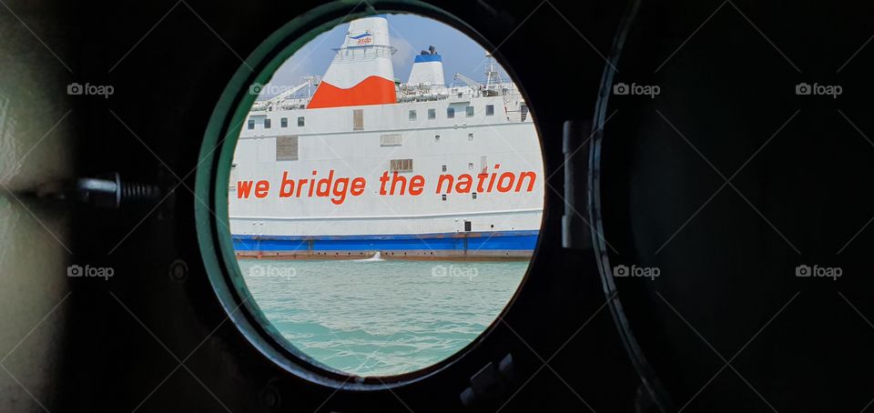 I look ship from window