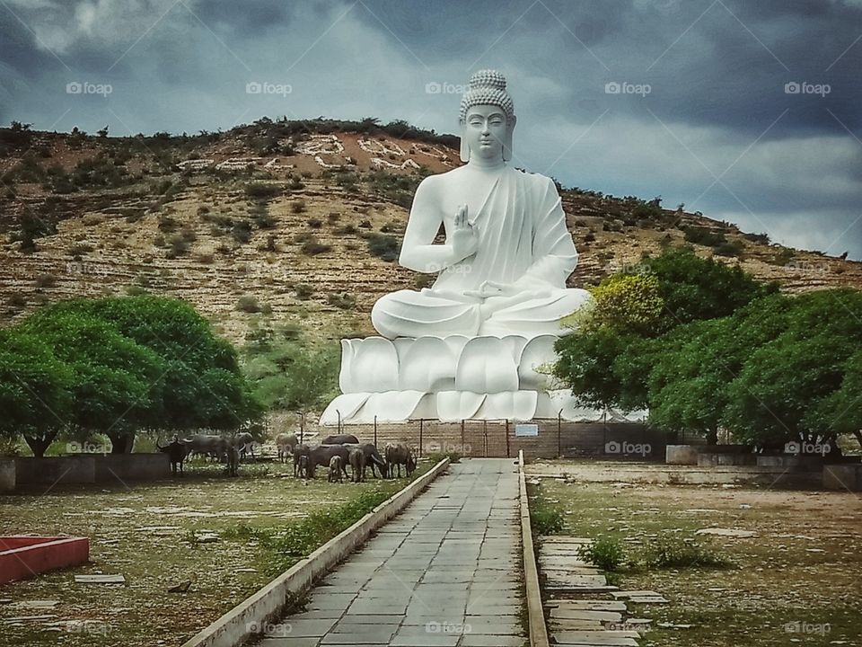 Buddha statue at Bellam Caves, India