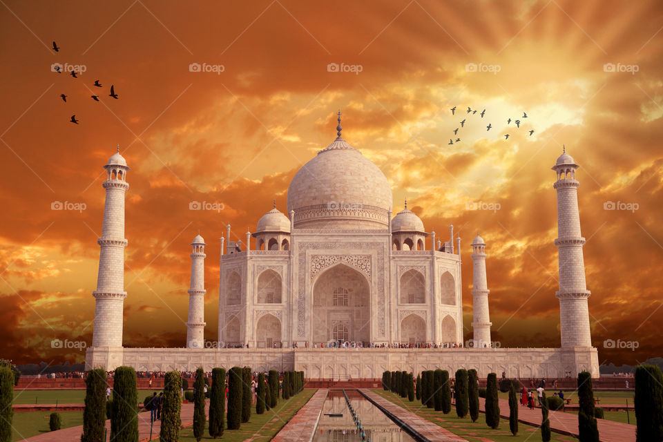 Beautiful Taj Mahal architecture, Agra, India, uttar Pradesh