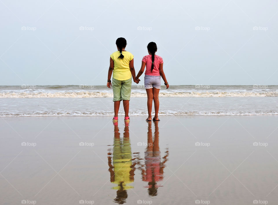 Enjoying the summer in the sea beach