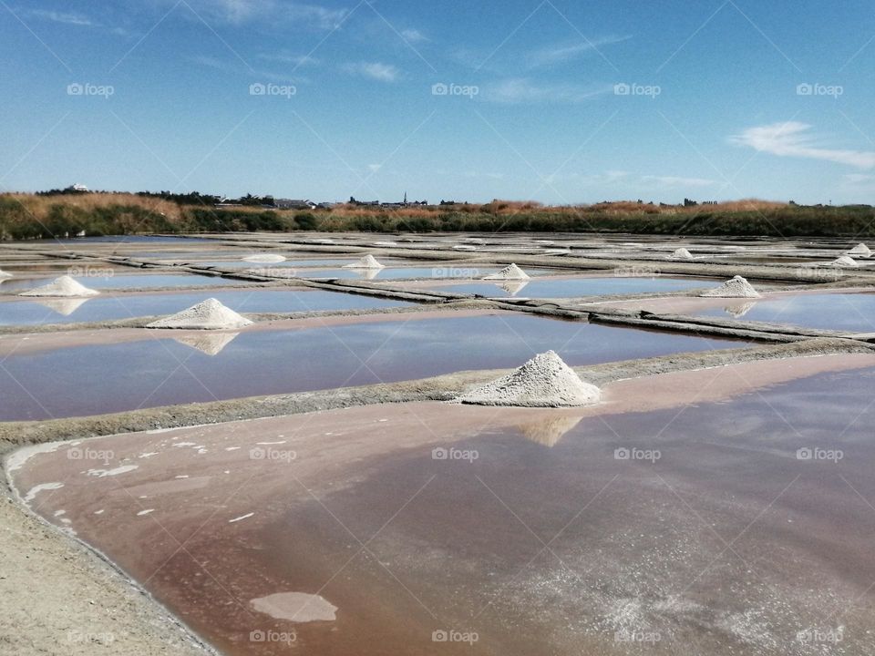 Salt evaporation ponds in Guérande