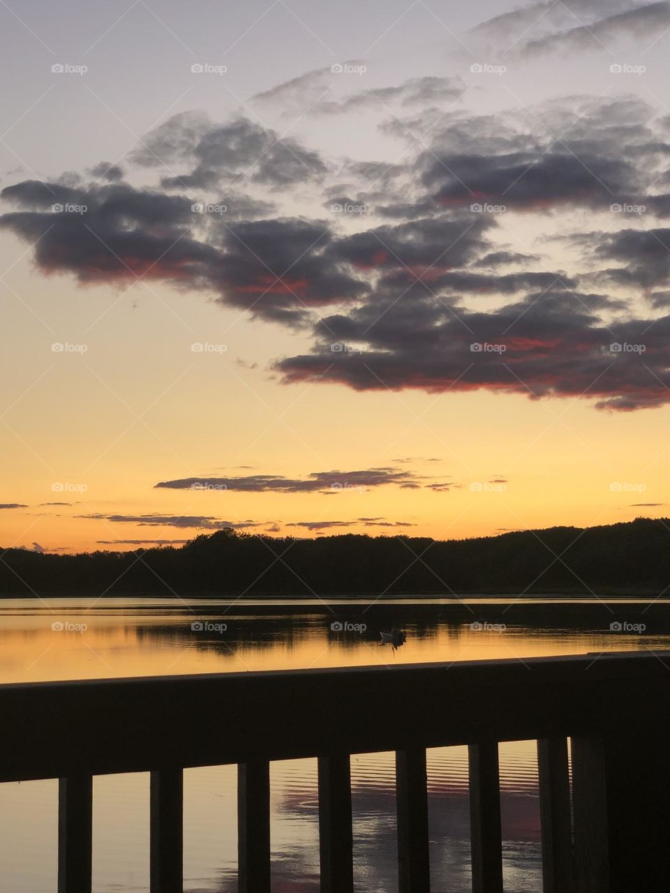 Sunset At The Lake House