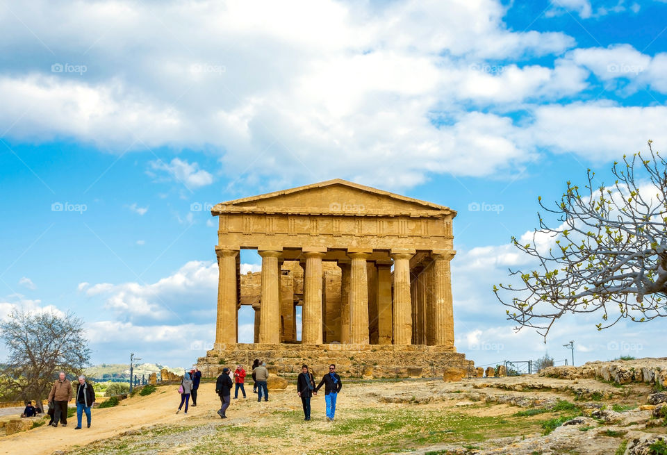 Stunning temple at Valley of temples on Sicily 