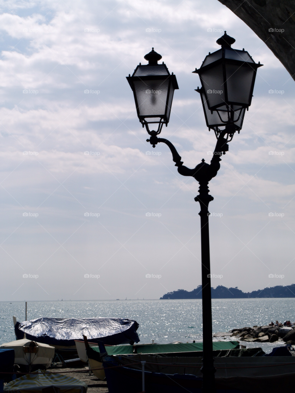 winter lamp sea boat by ollicres