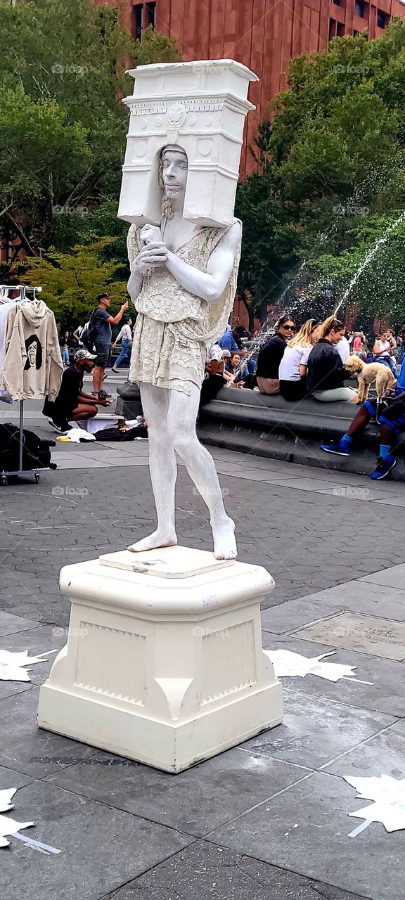 Living Statue At Washington Square Park