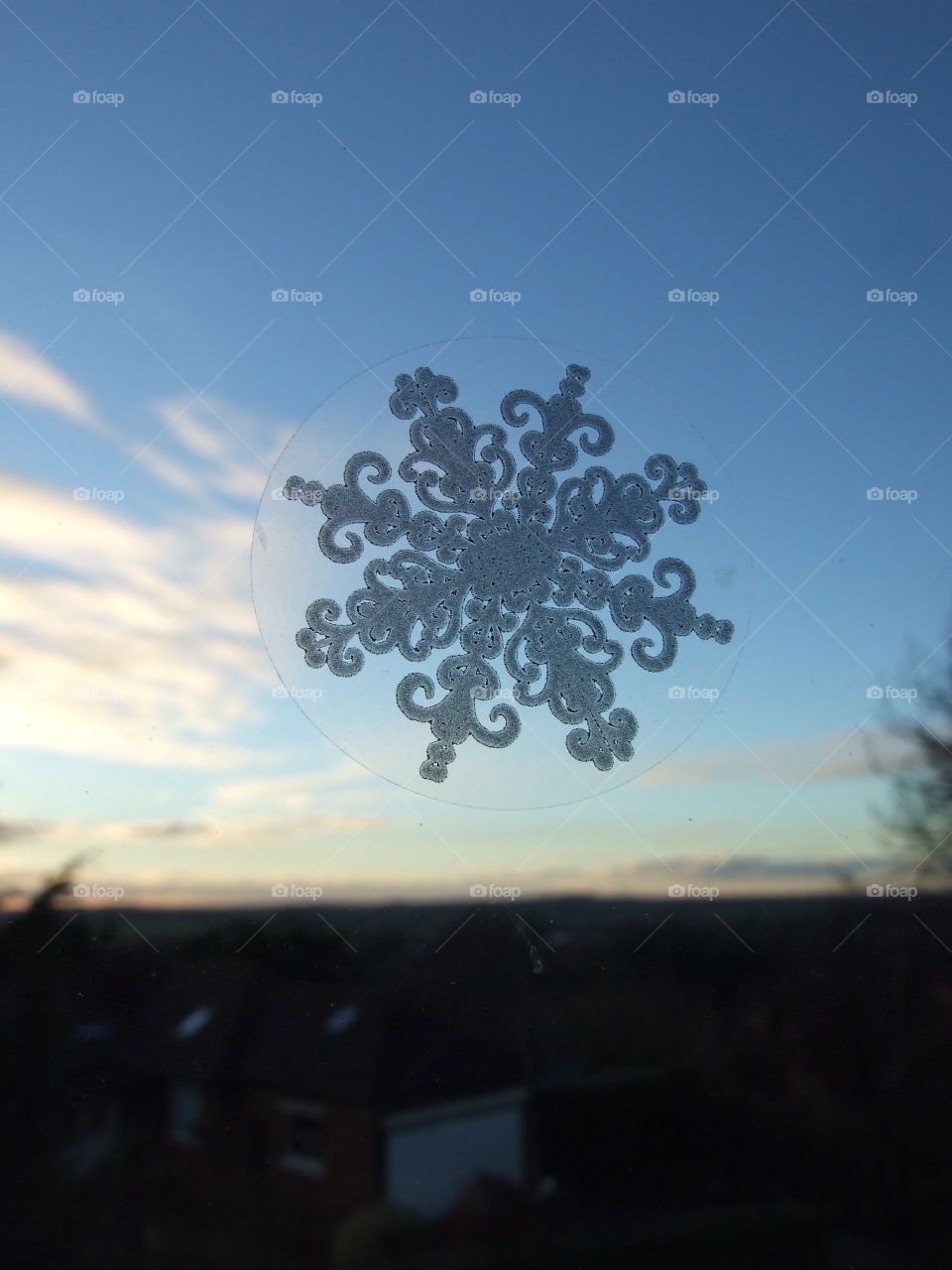 "Snowflake" overlooking the sunset