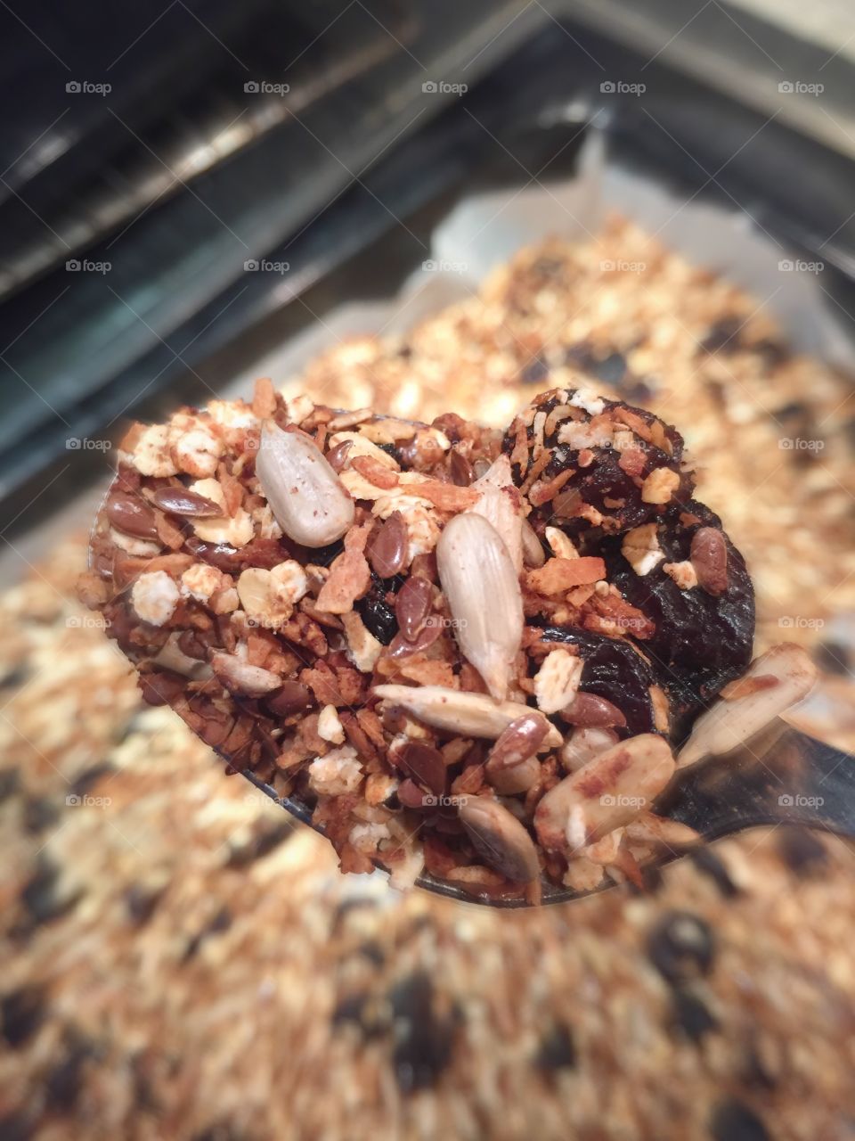 Granola in the making