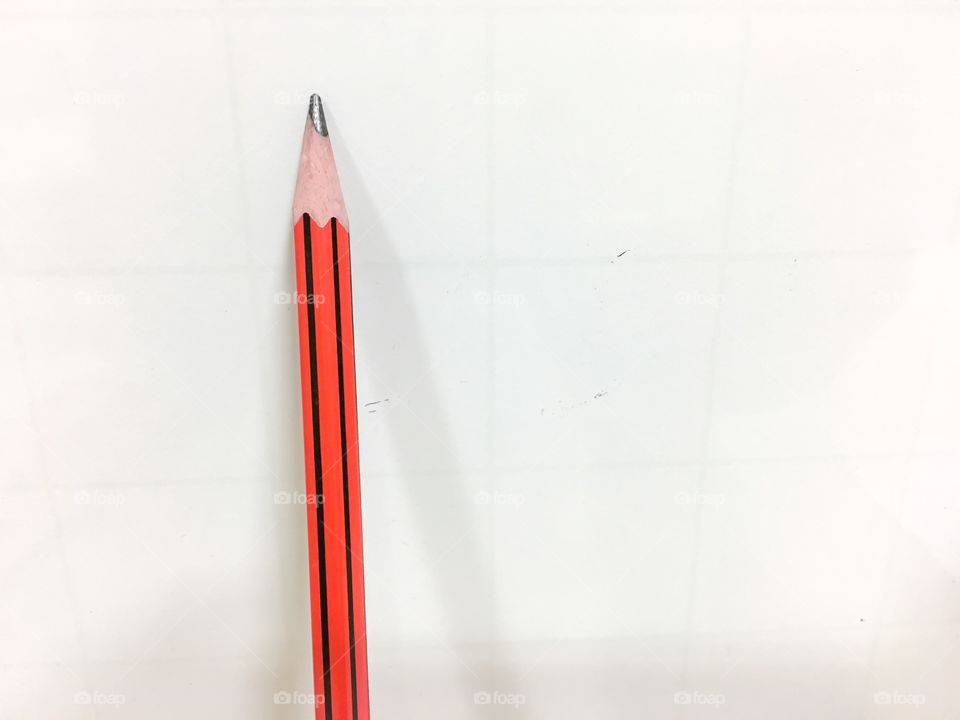 Red bold pencil