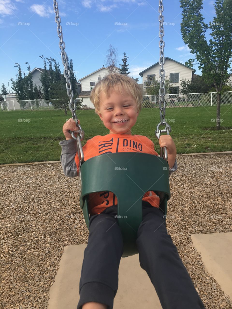 Swinging at the park