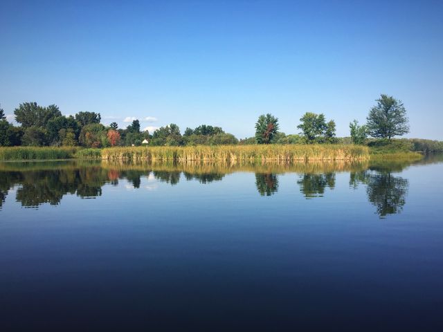 Clear sky and lake